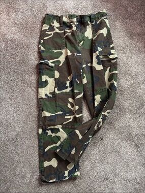 Almost Famous Men's Camouflage Cargo Pants in Green & Brown